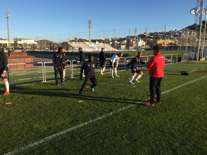 Fra oppvarmingen før kampen mot Kalmar FF Foto: Sondre Rossbach