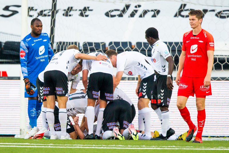 Oddjubel i eliteseriekampen i fotball mellom Odd og Brann på Skagerak Arena.Foto: Trond Reidar Teigen / NTB scanpix